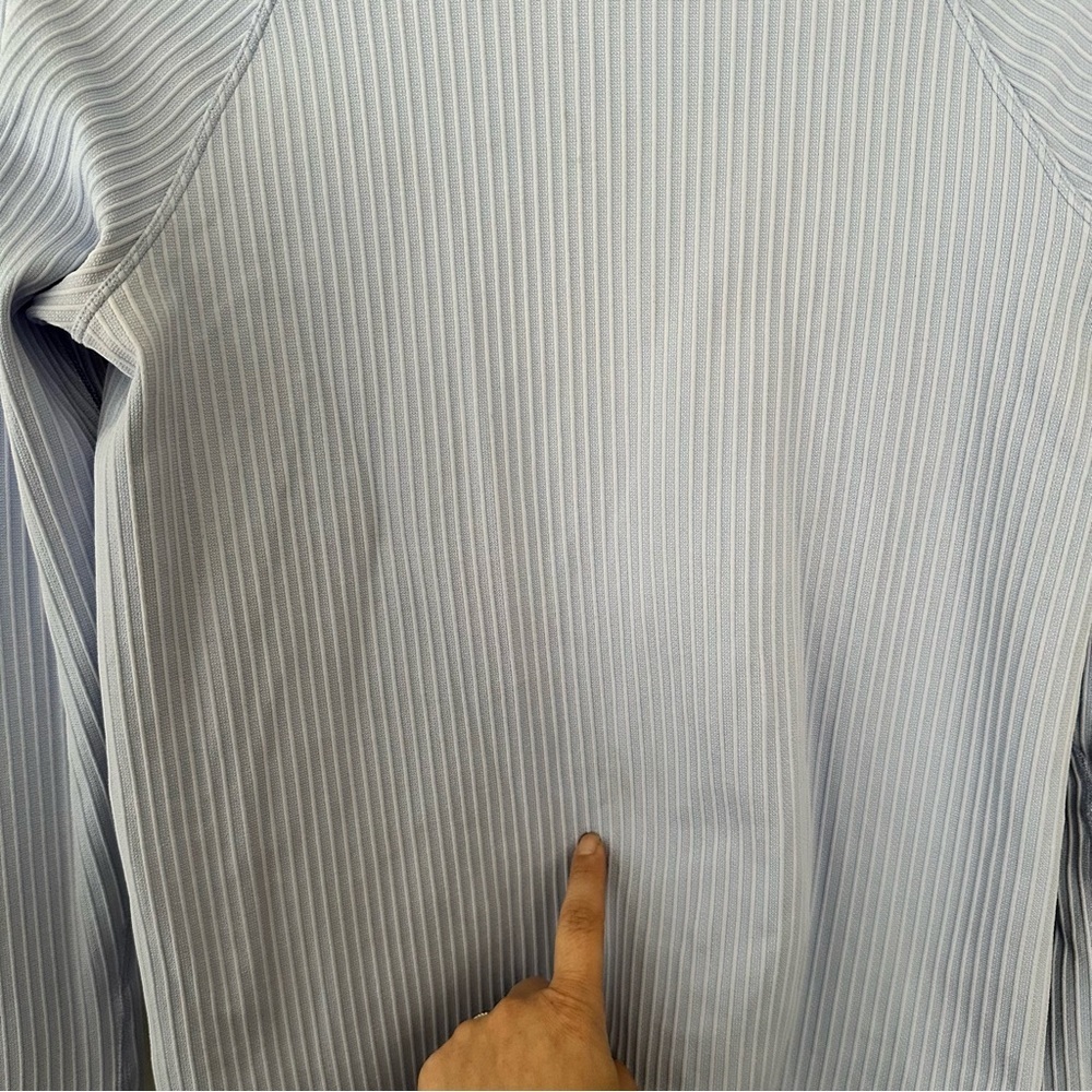 Lululemon Women's Light Blue Ribbed Sweater size 8 - Picture 6 of 6